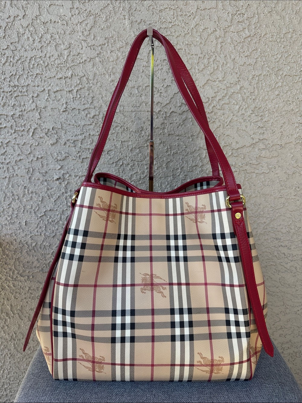 BURBERRY Haymarket Check Shoulder Bag (missing pouch)